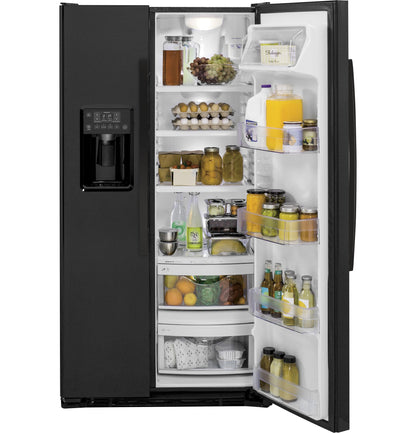 GE APPLIANCES GZS22DGJBB GE® 21.9 Cu. Ft. Counter-Depth Side-By-Side Refrigerator - GZS22DGJBB-KT