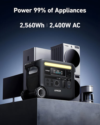 Anker SOLIX F2600 Portable Power Station 2560Wh 2400W New - A1781111