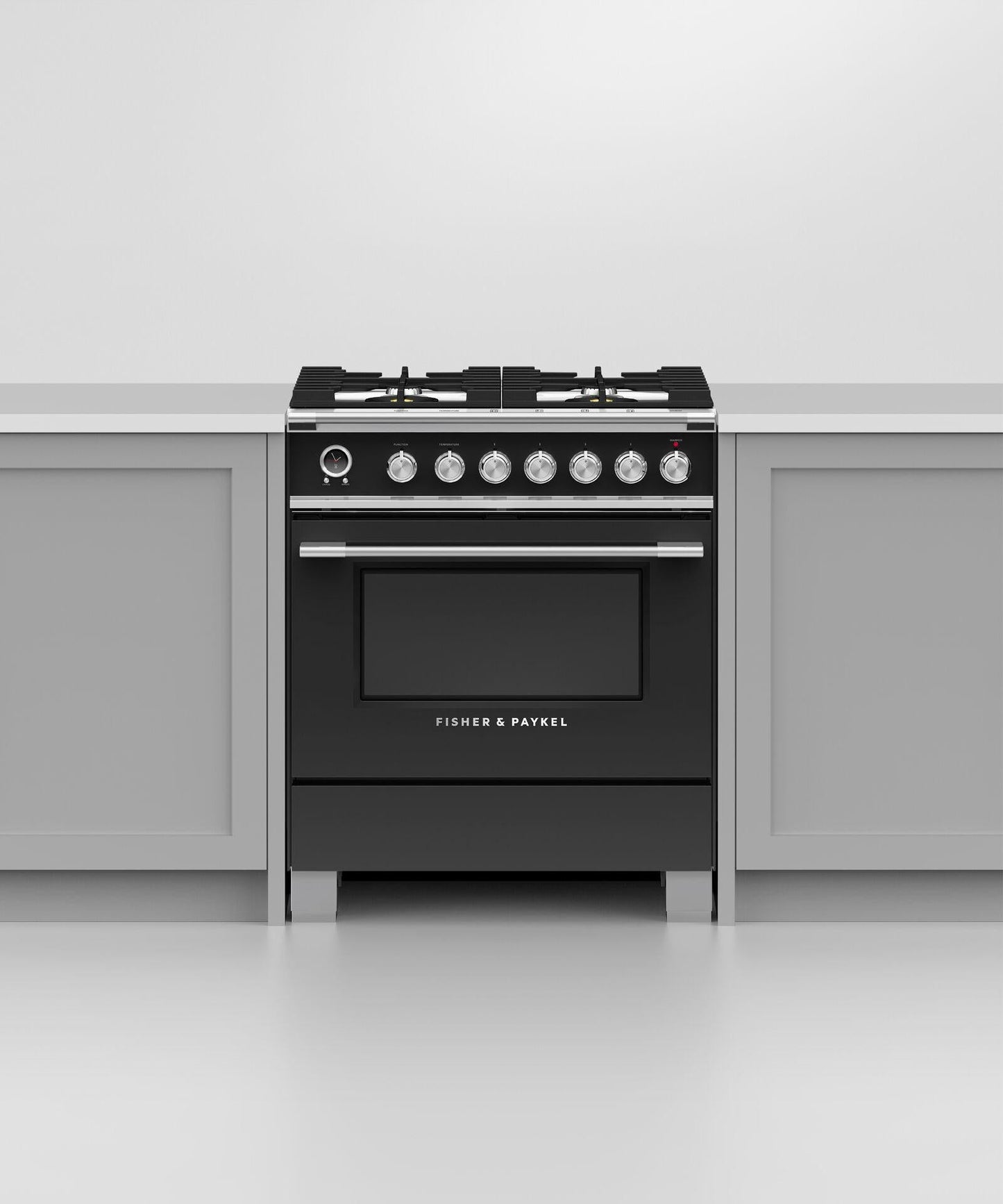 FISHER & PAYKEL OR30SCG6B1 Dual Fuel Range, 30", 4 Burners, Self-cleaning - OR30SCG6B1-KT
