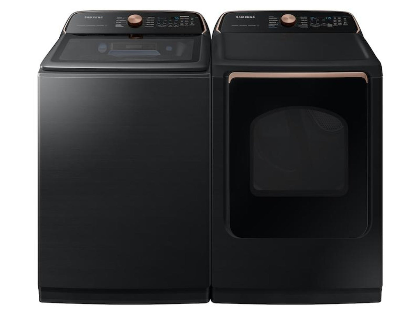 SAMSUNG 7.4 cu. ft. Smart Gas Dryer with Pet Care Dry and Steam Sanitize+ in Brushed Black - DVG54CG7550V-KT
