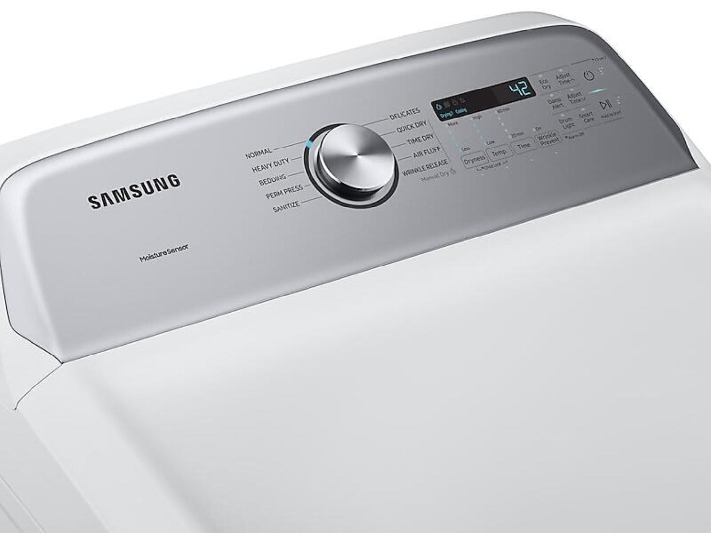 SAMSUNG DVE50R5200W 7.4 cu. ft. Electric Dryer with Sensor Dry in White - DVE50R5200W-KT