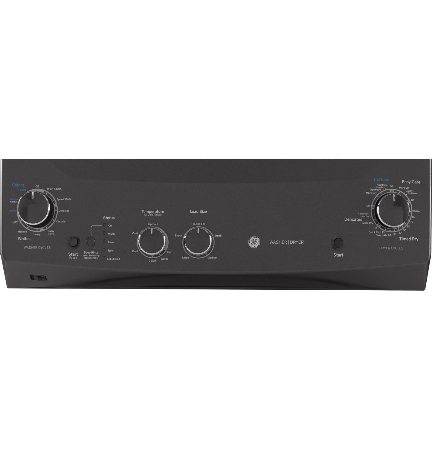 GE APPLIANCES 3.8 cu. ft. Washer & 5.9 cu. ft. Gas Dryer - GUD27GSPMDG-KT