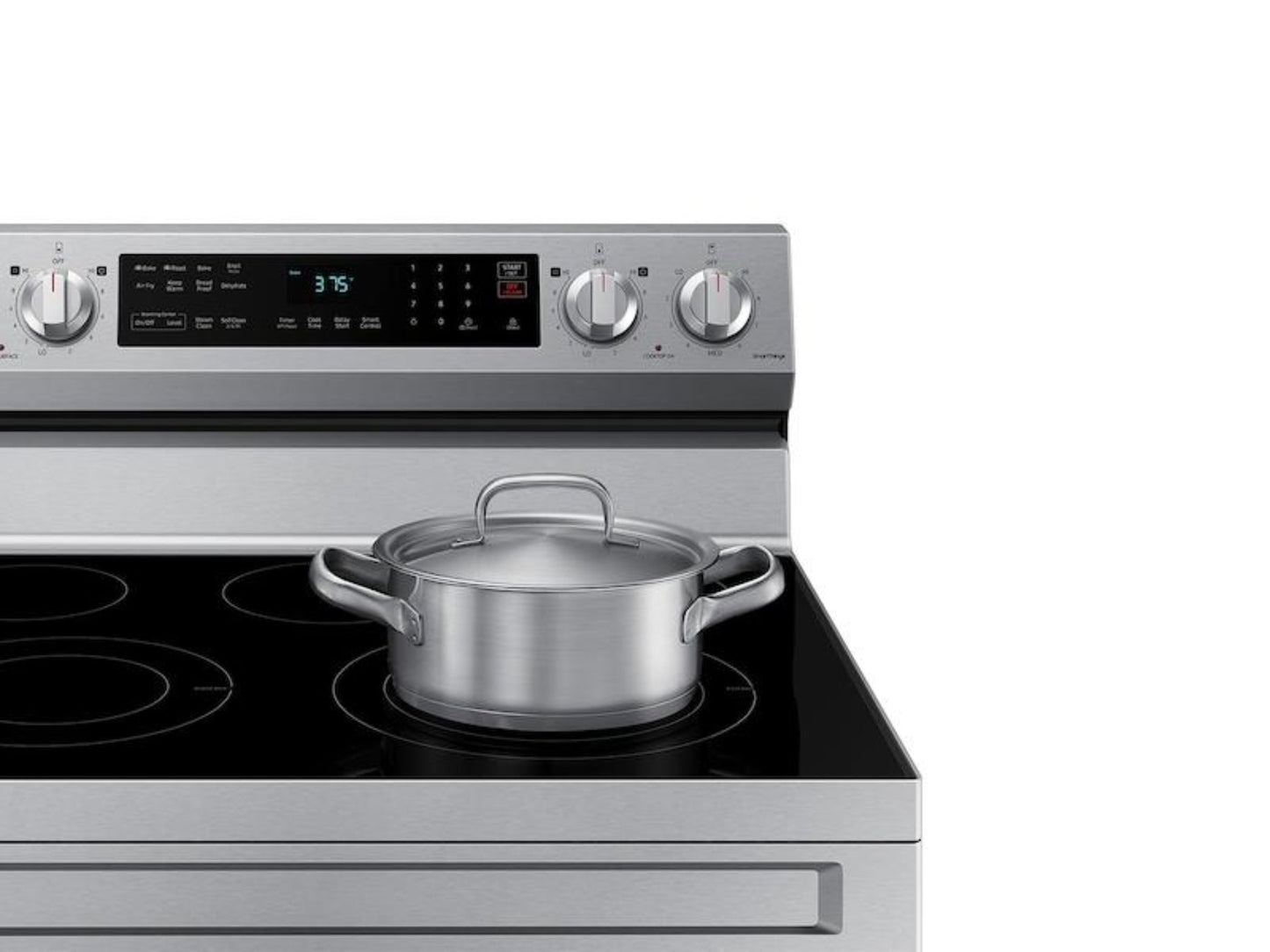 SAMSUNG 6.3 cu. ft. Smart Freestanding Electric Range with No-Preheat Air Fry & Convection in Stainless Steel - NE63A6511SS-KT