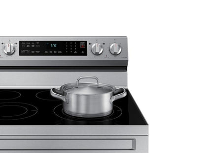 SAMSUNG 6.3 cu. ft. Smart Freestanding Electric Range with No-Preheat Air Fry & Convection in Stainless Steel - NE63A6511SS-KT