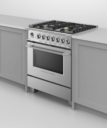 FISHER & PAYKEL OR36SCG6X1 Dual Fuel Range, 36", 5 Burners, Self-cleaning - OR36SCG6X1-KT
