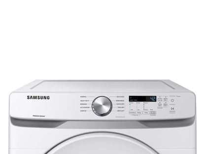 SAMSUNG DVE45T6000W 7.5 cu. ft. Electric Dryer with Sensor Dry in White - DVE45T6000W-KT