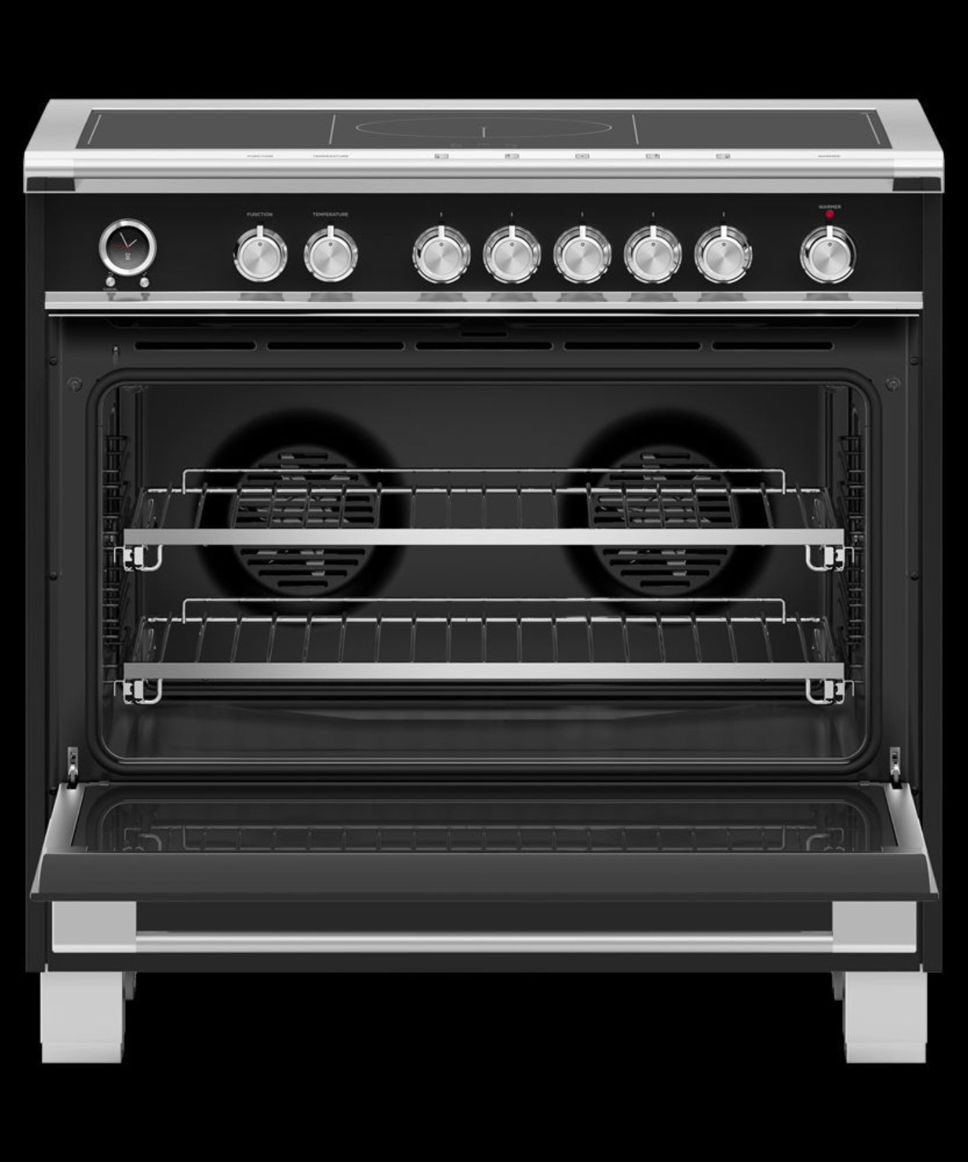 FISHER & PAYKEL OR36SCI6B1 Induction Range, 36", 5 Zones with SmartZone, Self-cleaning - OR36SCI6B1-KT