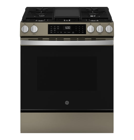 GE APPLIANCES GGS600AVES GE(R) 30" Slide-In Front-Control Convection Gas Range with No Preheat Air Fry and EasyWash(TM) Oven Tray - GGS600AVES-KT