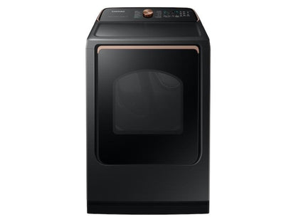 SAMSUNG 7.4 cu. ft. Smart Electric Dryer with Pet Care Dry and Steam Sanitize+ in Brushed Black - DVE54CG7550V-KT