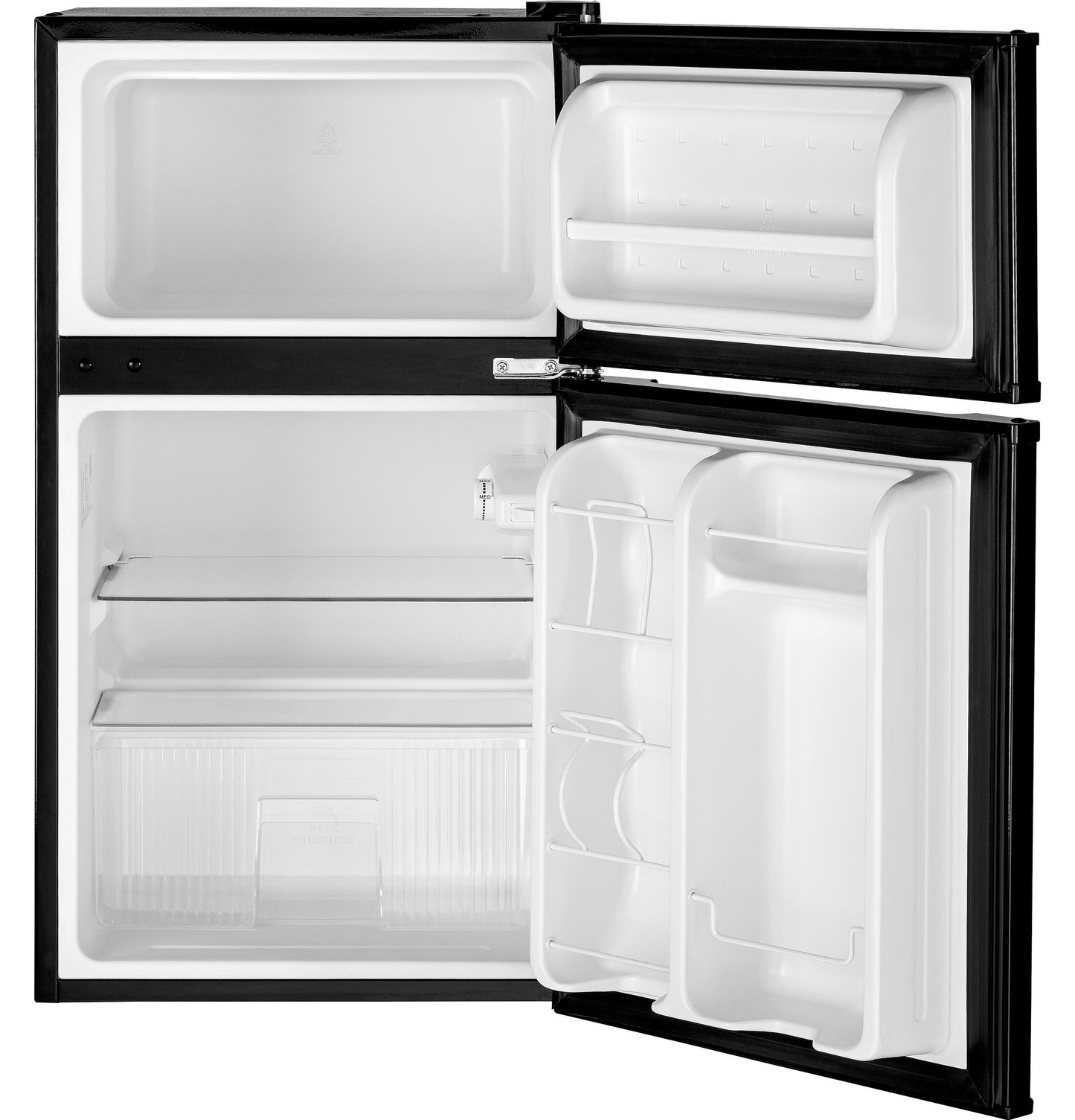 GE APPLIANCES GDE03GGKBB GE Double-Door Compact Refrigerator - GDE03GGKBB-KT