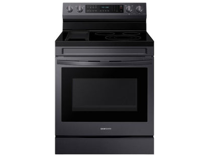 SAMSUNG 6.3 cu. ft. Smart Freestanding Electric Range with No-Preheat Air Fry, Convection+ & Griddle in Black Stainless Steel - NE63A6711SG-KT