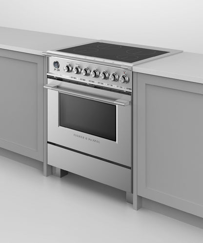 FISHER & PAYKEL OR30SCI6X1 Induction Range, 30", 4 Zones, Self-cleaning - OR30SCI6X1-KT