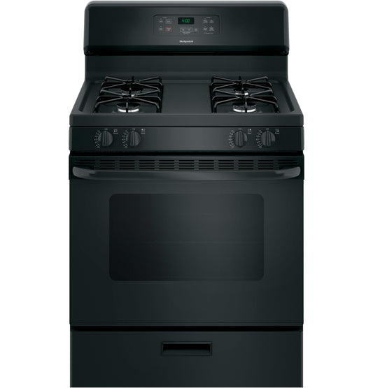 HOTPOINT  30" Free-Standing Standard Clean Gas Range - RGBS400DMBB-KT