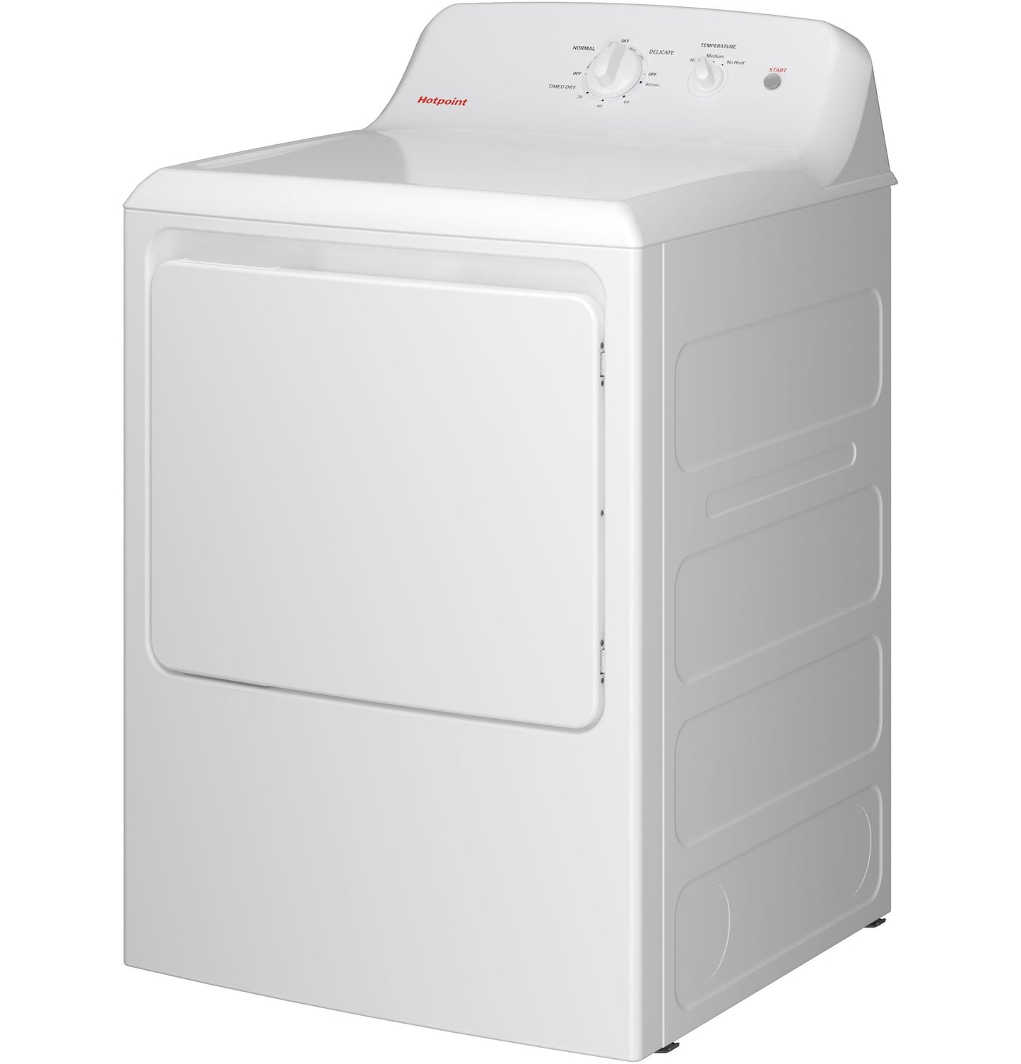 HOTPOINT 6.2 cu. ft. Capacity Gas Dryer with Up To 120 ft. Venting and Shallow Depth -HTX26GASWWW-KT