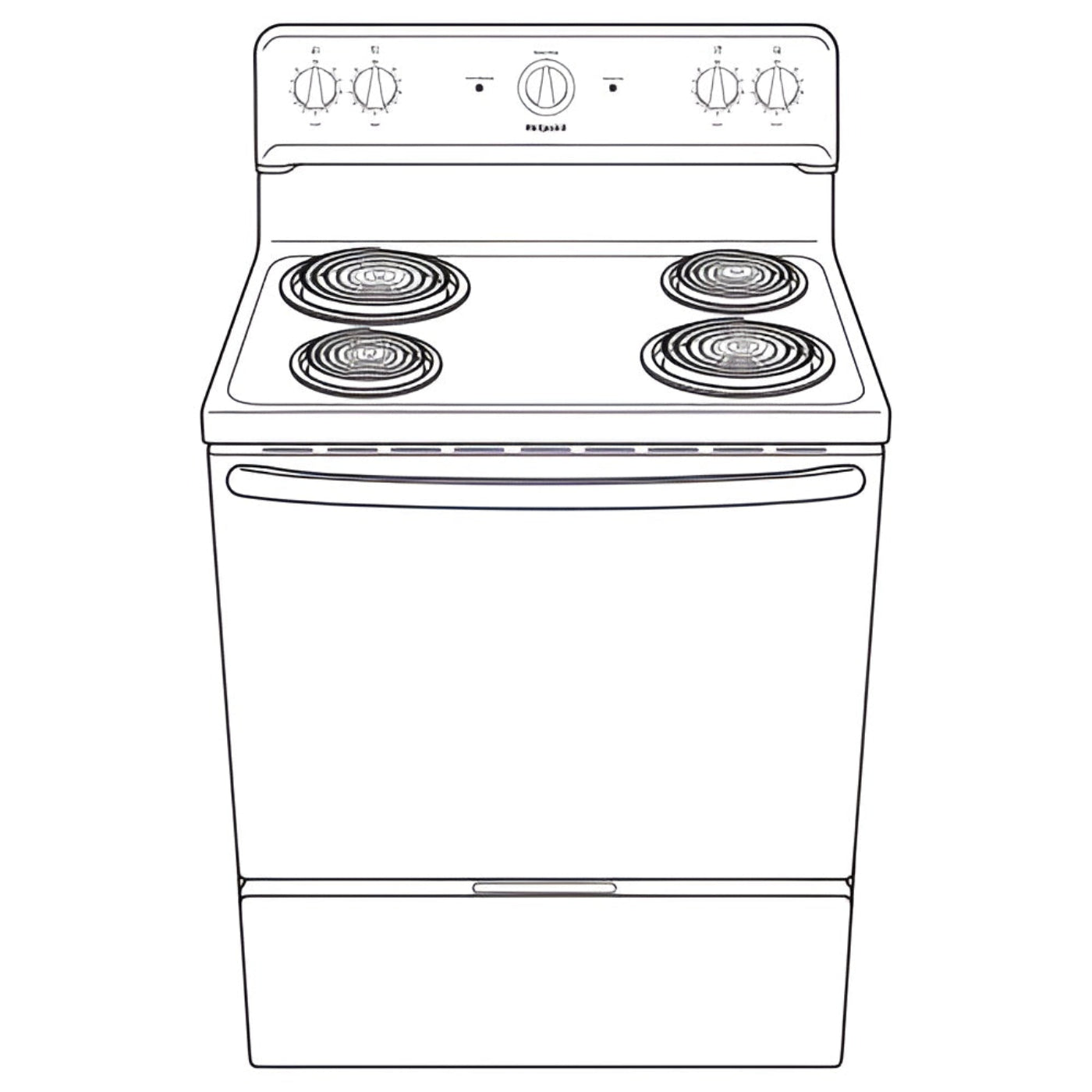 HOTPOINT RBS160DMBB Hotpoint 30" Free-Standing Electric Range -RBS160DMBB-KT