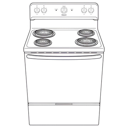 HOTPOINT RBS160DMBB Hotpoint 30" Free-Standing Electric Range -RBS160DMBB-KT