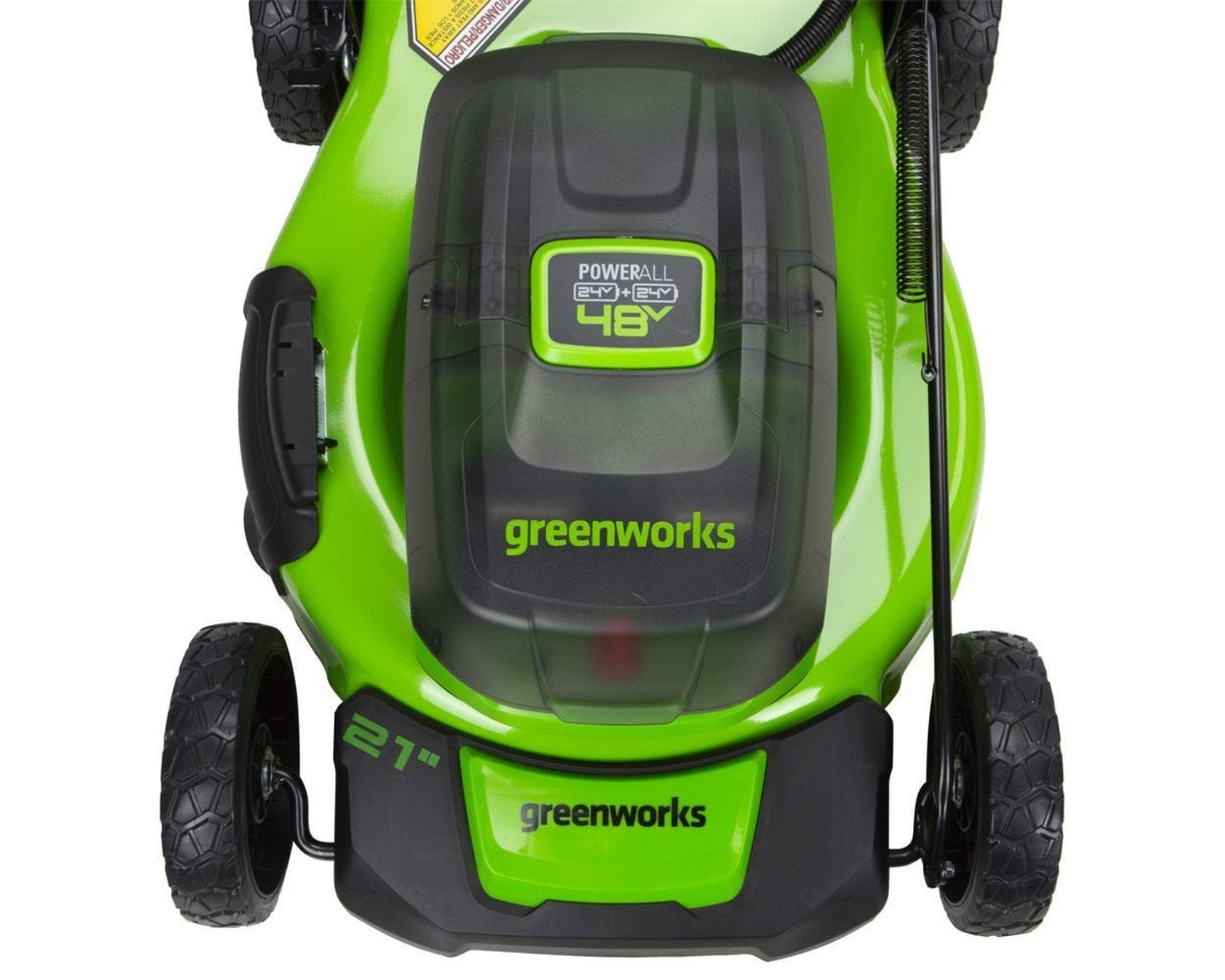 Greenworks 48V (2x24V) 21" Cordless Battery Self-Propelled Lawn Mower w/ (4) 4.0Ah USB Batteries & (2) Dual Port Chargers - 2532902