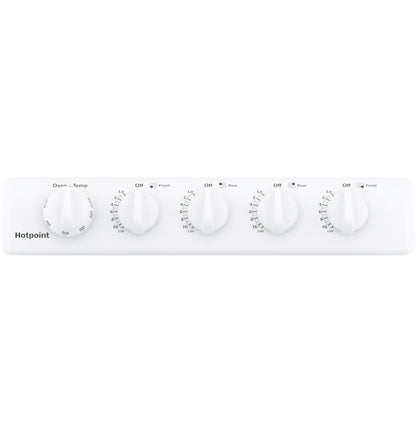 HOTPOINT 20" Front-Control Free-Standing Gas Range with Sealed Burners - RGAS200DMWW-KT