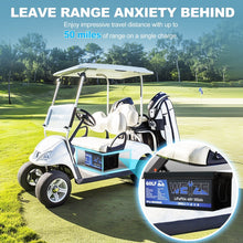 Load image into Gallery viewer, WEIZE 48V(51.2V) 105AH LiFePO4 Golf Cart Battery, 5376Wh Bluetooth Lithium Battery, 8000+ Cycles with 200A BMS, 10 Years Warranty - BAC-0117
