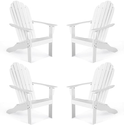 Tangkula Adirondack Chair,  for Patio Deck Lawn Backyard, Garden Adirondack Furniture - 4*OP70302GR