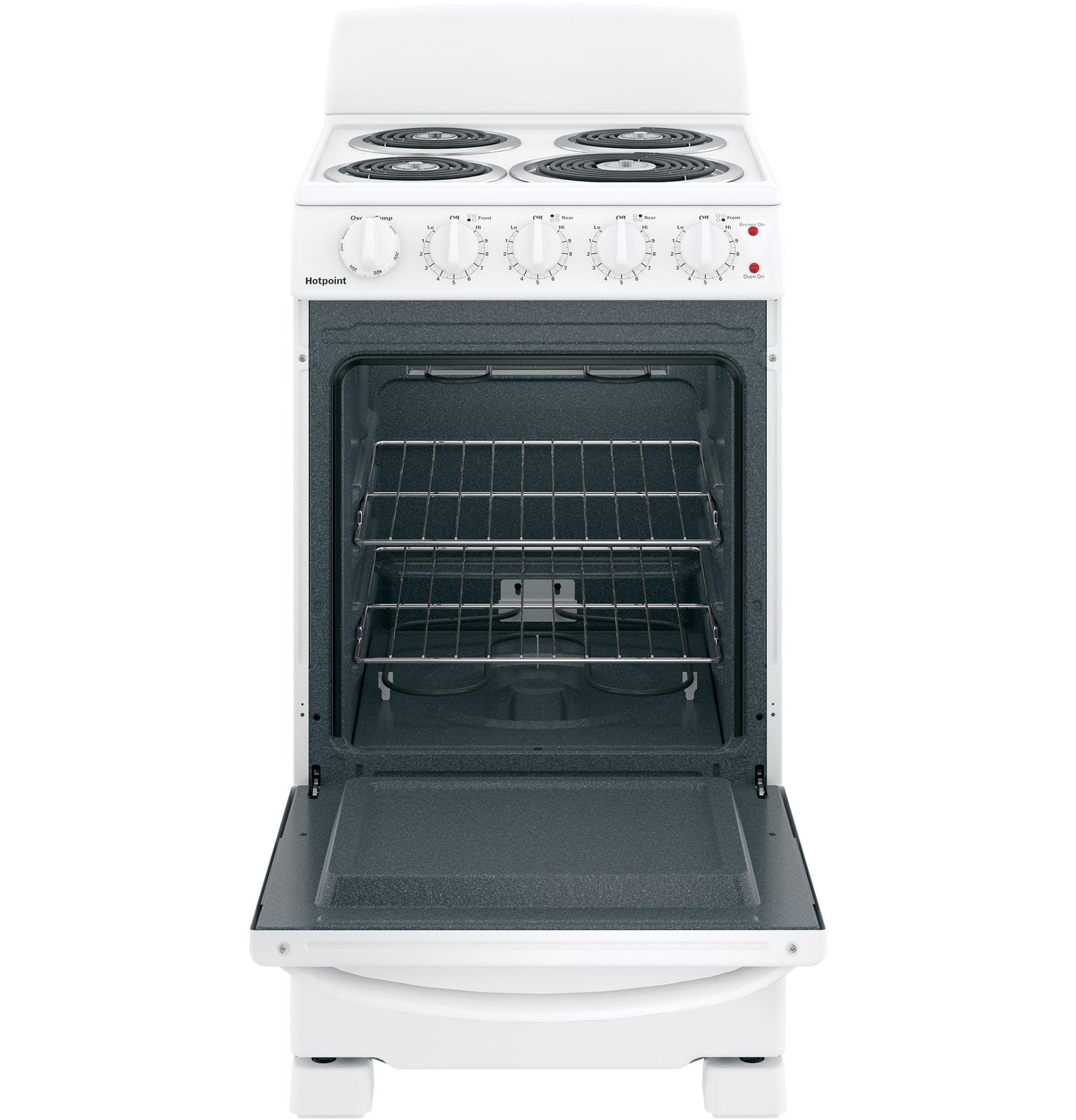 HOTPOINT 20" Electric Free-Standing Front-Control Electric Range - RAS200DMWW-KT