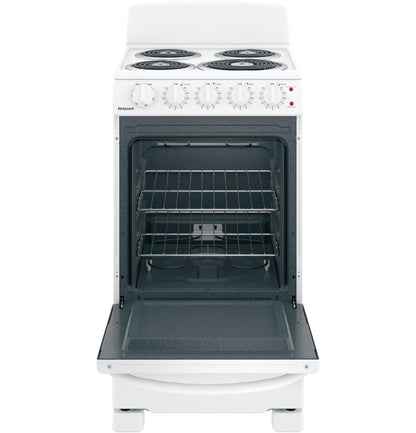 HOTPOINT 20" Electric Free-Standing Front-Control Electric Range - RAS200DMWW-KT
