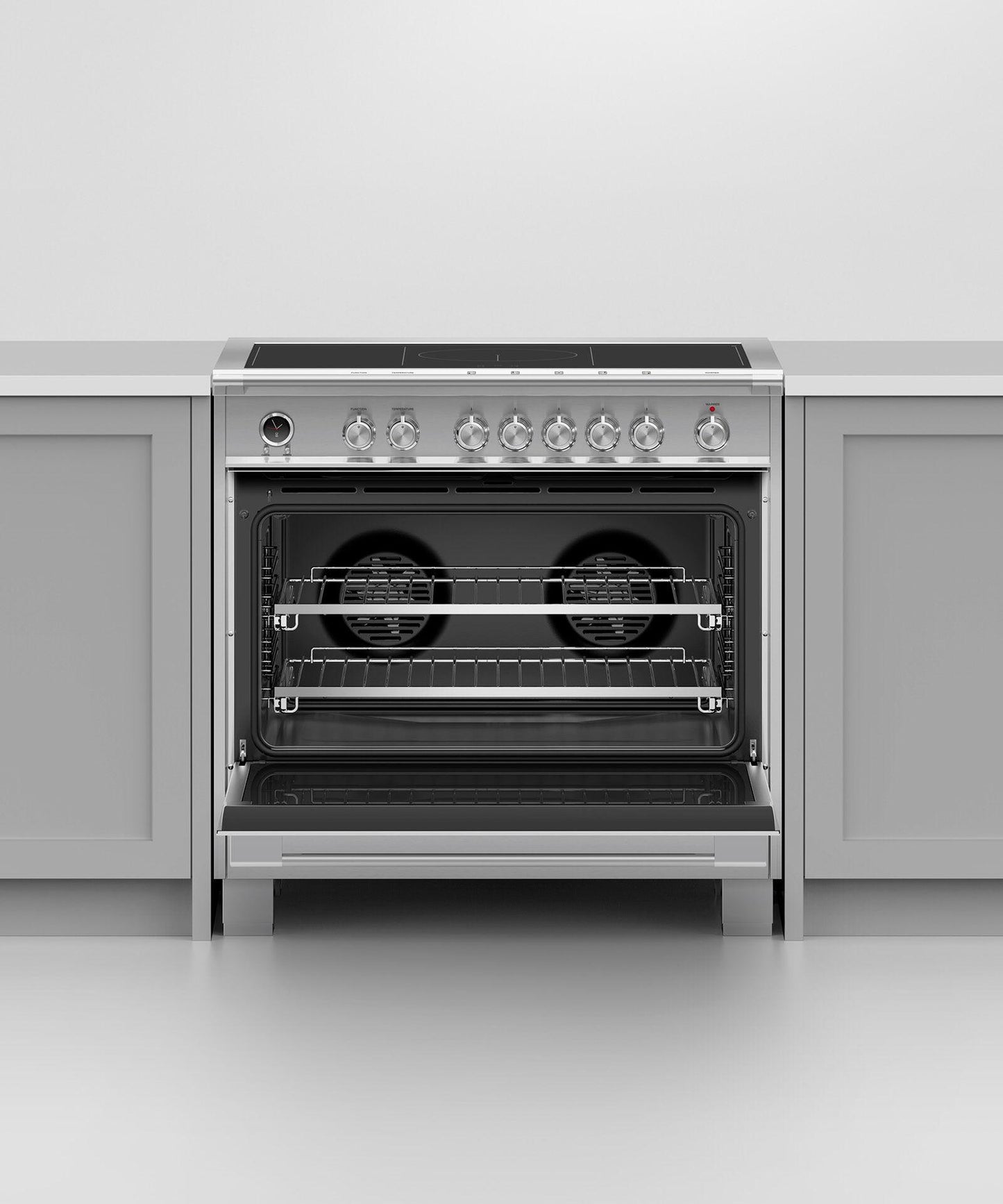 FISHER & PAYKEL OR36SCI6X1 Induction Range, 36", 5 Zones with SmartZone, Self-cleaning - OR36SCI6X1-KT