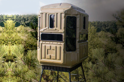 Advantage Hunting Elevated Hunting Blinds Dual Threat Combo With 10' Galvanized QP Kit Advantage Hunting Game Keeper - 5031066