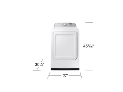 SAMSUNG  7.4 cu. ft. Smart Electric Dryer with Sensor Dry in White - DVE47CG3500W-KT
