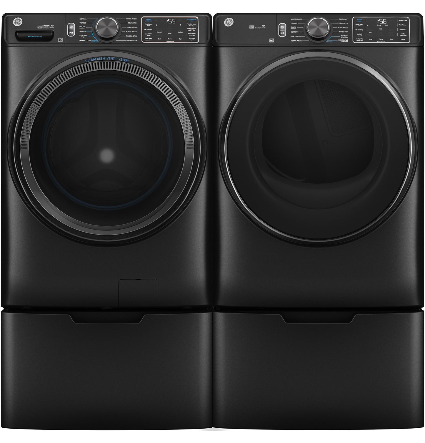 GE APPLIANCES GFD65ESPVDS GE(R) 7.8 cu. ft. Capacity Smart Front Load Electric Dryer with Steam and Sanitize Cycle - GFD65ESPVDS-KT