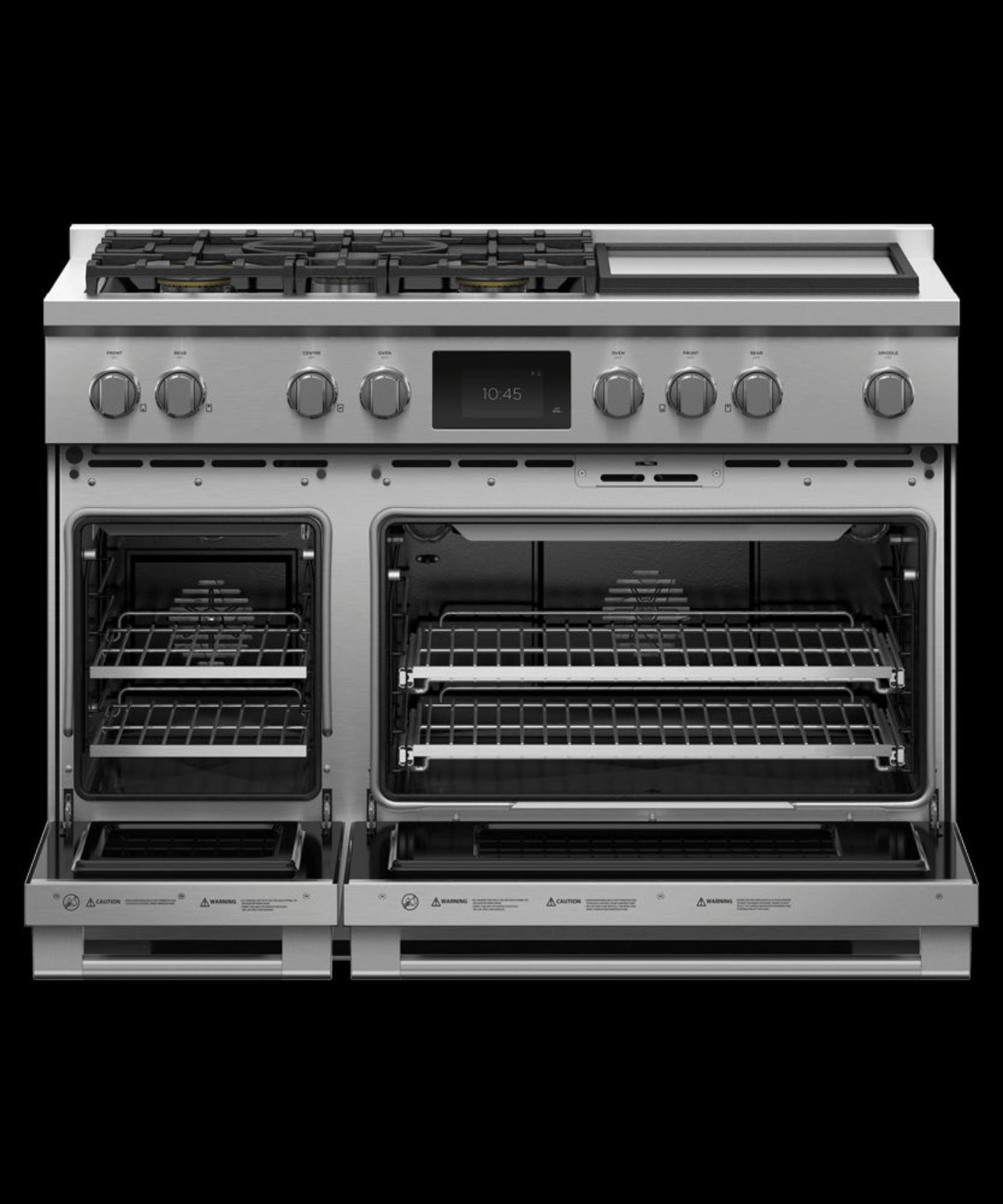 FISHER & PAYKEL RDV3485GDN Dual Fuel Range, 48", 5 Burners with Griddle, Self-cleaning - RDV3485GDN-KT