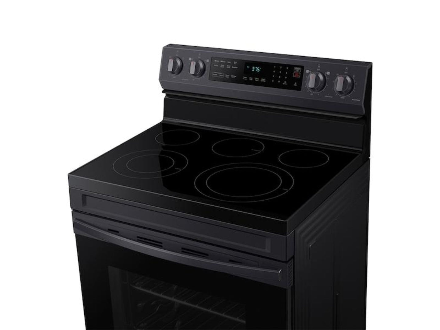 SAMSUNG 6.3 cu. ft. Smart Freestanding Electric Range with No-Preheat Air Fry & Convection in Black Stainless Steel - NE63A6511SG-KT