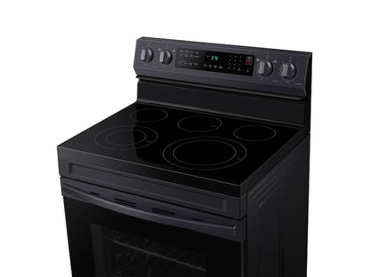 SAMSUNG 6.3 cu. ft. Smart Freestanding Electric Range with No-Preheat Air Fry & Convection in Black Stainless Steel - NE63A6511SG-KT