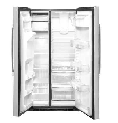 GE APPLIANCES GSS25IYNFS GE® 25.1 Cu. Ft. Fingerprint Resistant Side-By-Side Refrigerator - GSS25IYNFS-KT