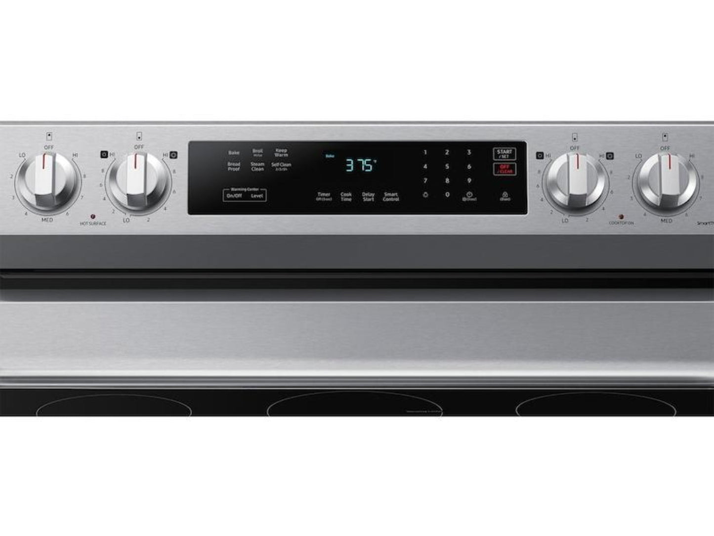 SAMSUNG 6.3 cu. ft. Smart Freestanding Electric Range with Rapid Boil™ & Self Clean in Stainless Steel - NE63A6311SS-KT