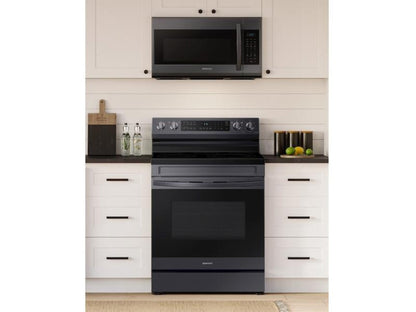 SAMSUNG 6.3 cu. ft. Smart Freestanding Electric Range with No-Preheat Air Fry & Convection in Black Stainless Steel - NE63A6511SG-KT