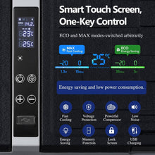 Load image into Gallery viewer, AOBOSI Portable Refrigerator on Wheels Dual Door Dual Zone 60qt/57L - J57
