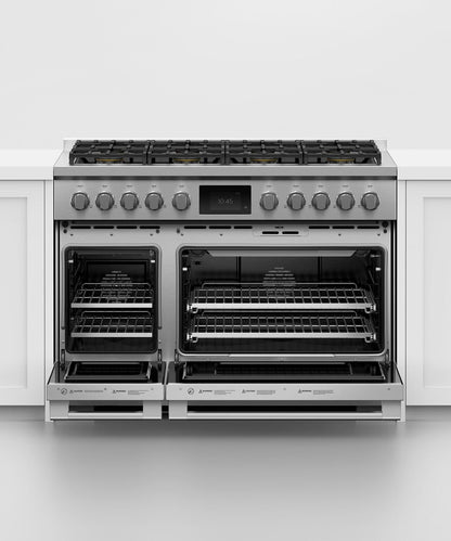 FISHER & PAYKEL RDV3488N Dual Fuel Range, 48", 8 Burners, Self-cleaning - RDV3488N-KT