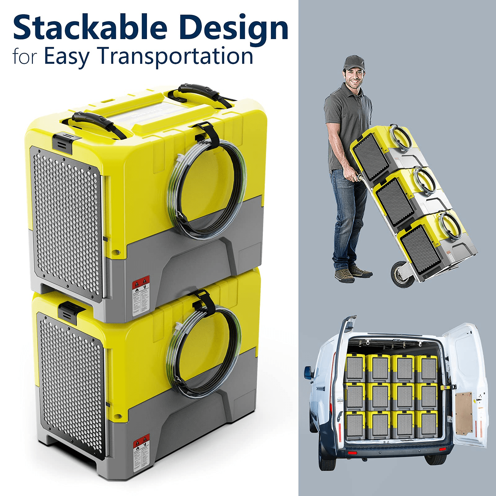 ALORAIR® Storm LGR Extreme 85 Pint Commercial Restoration Dehumidifiers Pack of 4 - 4*Strom LGR Extreme in Yellow