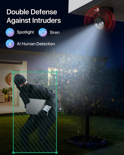 Zosi C225 4K 16 Channel 8 Camera Spotlight Security System + 4TB Hard Drive - C2254K