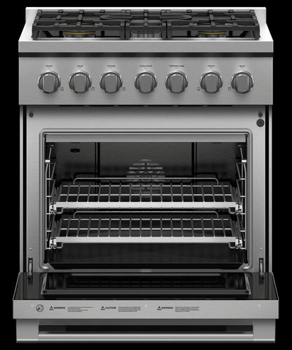 FISHER & PAYKEL RGV3305N Gas Range, 30", 5 Burners - RGV3305N-KT