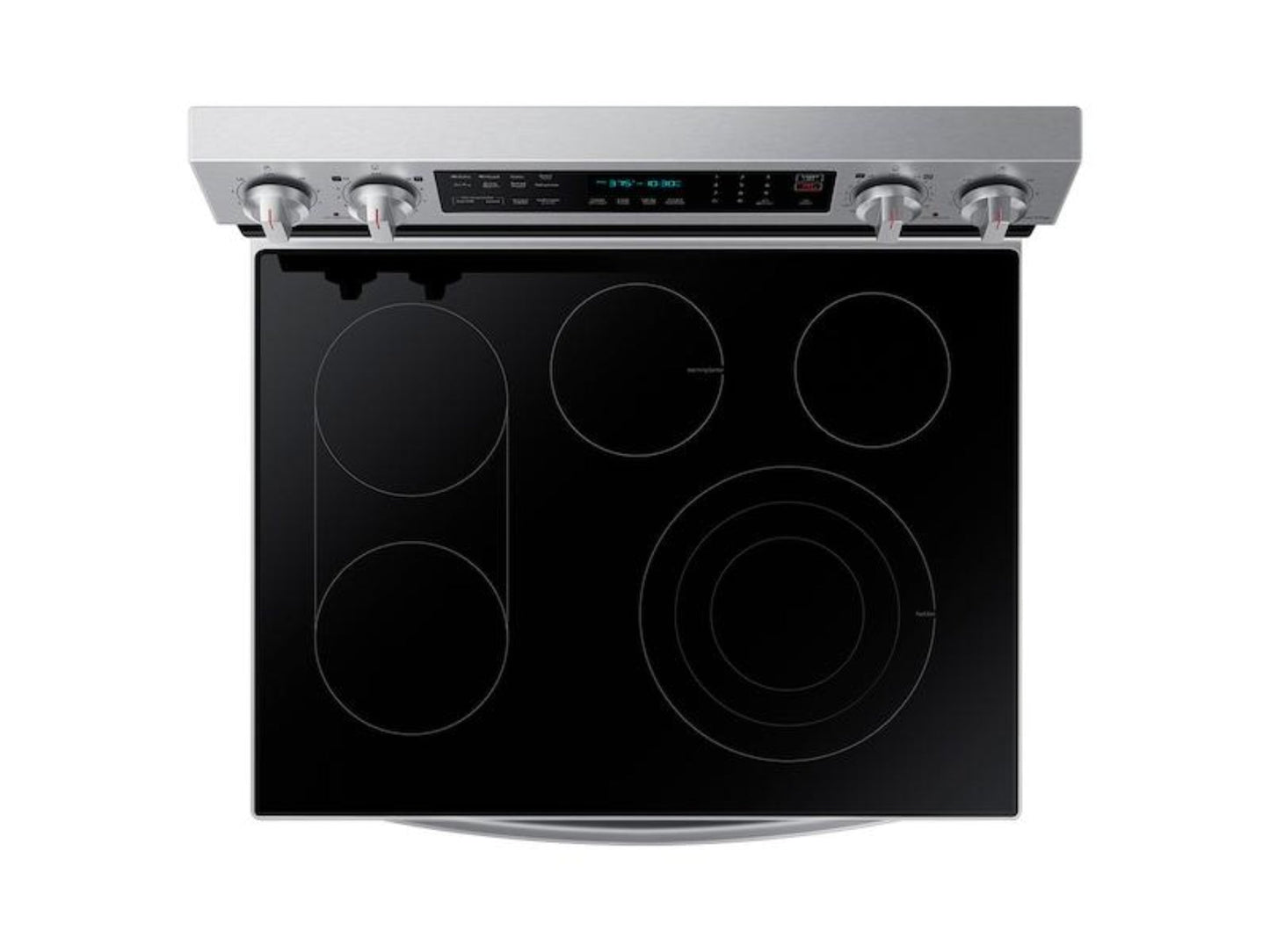 SAMSUNG 6.3 cu. ft. Smart Freestanding Electric Range with No-Preheat Air Fry, Convection+ & Griddle in Stainless Steel - NE63A6711SS-KT