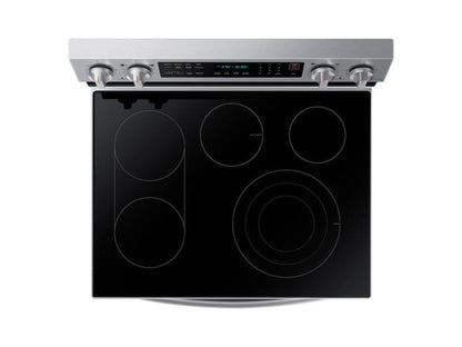 SAMSUNG 6.3 cu. ft. Smart Freestanding Electric Range with No-Preheat Air Fry, Convection+ & Griddle in Stainless Steel - NE63A6711SS-KT