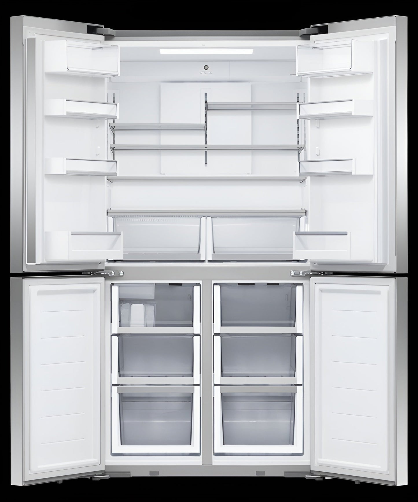 FISHER & PAYKEL RF203QDUVX1 Freestanding Quad Door Refrigerator Freezer, 36", 18.9 cu ft, Ice & Water - RF203QDUVX1-KT