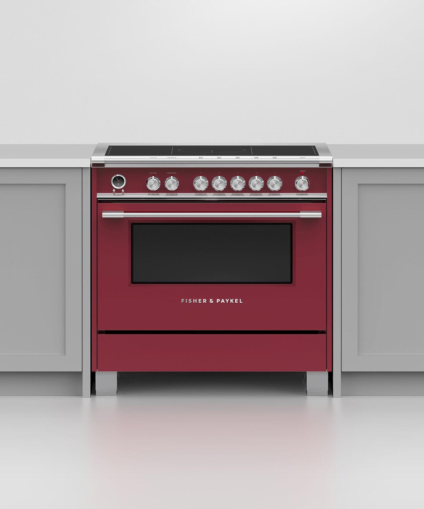 FISHER & PAYKEL OR36SCI6R1 Induction Range, 36", 5 Zones with SmartZone, Self-cleaning - OR36SCI6R1-KT
