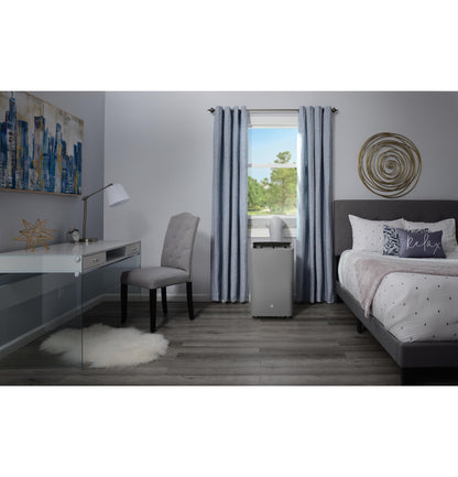 GE APPLIANCES APSD08JASG GE(R) 8,500 BTU Heat/Cool Portable Air Conditioner with Dehumidifier and Remote, Grey - APSD08JASG-KT