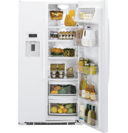 GE APPLIANCES GZS22DGJWW GE® 21.9 Cu. Ft. Counter-Depth Side-By-Side Refrigerator - GZS22DGJWW-KT