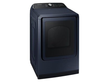 SAMSUNG 7.4 cu. ft. Smart Electric Dryer with Pet Care Dry and Steam Sanitize+ in Brushed Navy - DVE54CG7150D-KT