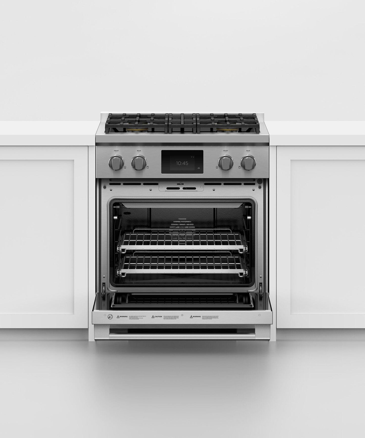 FISHER & PAYKEL RDV3304N Dual Fuel Range, 30", 4 Burners, Self-cleaning - RDV3304N-KT