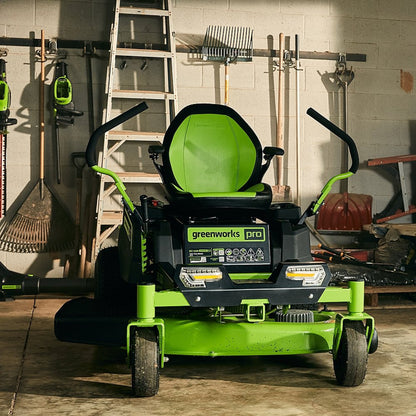 Greenworks 80V 42" Cordless Battery CrossoverZ Zero Turn Lawn Mower w/ Twelve (12) 4.0Ah Batteries and Three (3) Dual Port Turbo Chargers - 7409402